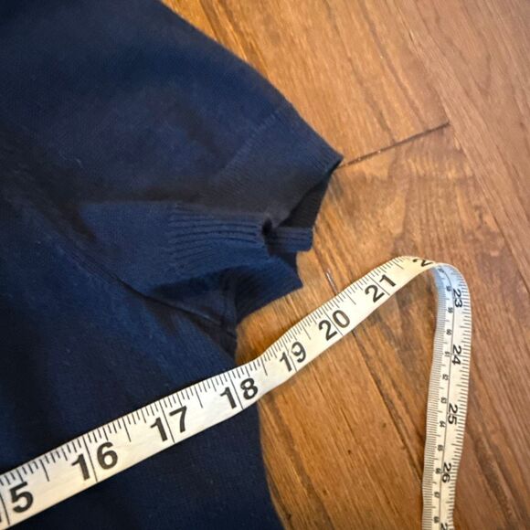 Tommy navy argyle knit scoop neck short sleeve sweater m - Picture 6 of 8